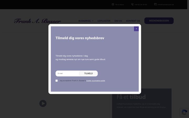 Screenshot of frankabusser.dk