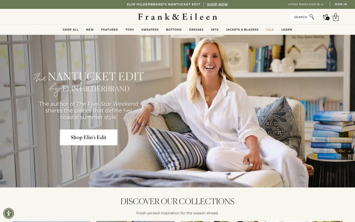 Screenshot of frankandeileen.com