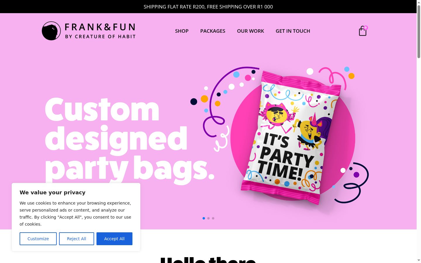 Screenshot tal-banner tal-kunsens muri qabel kwalunkwe interazzjoni