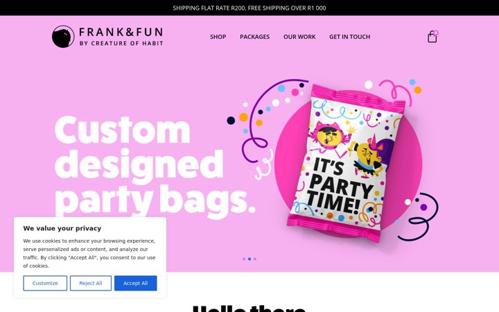 Skærmbillede af frankandfun.co.za