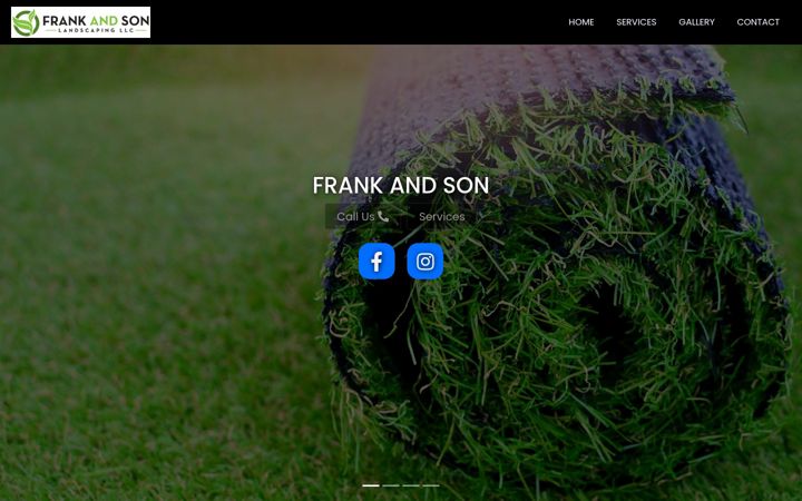 Screenshot of frankandsonlandscaping.com