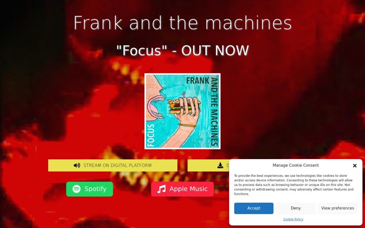 Screenshot of frankandthemachines.com
