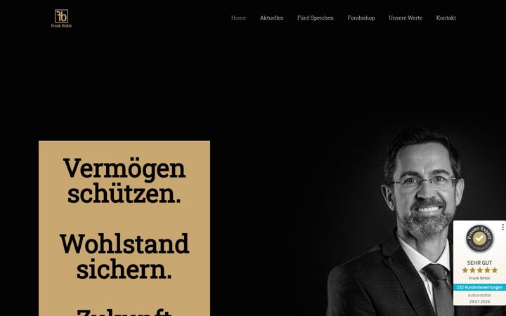 Screenshot von frankbirkle.de