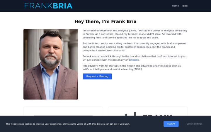 Screenshot of frankbria.com