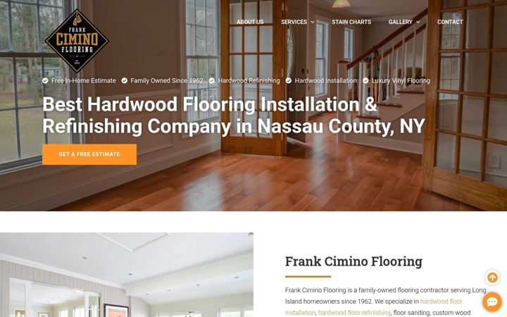 Screenshot of frankciminoflooring.com