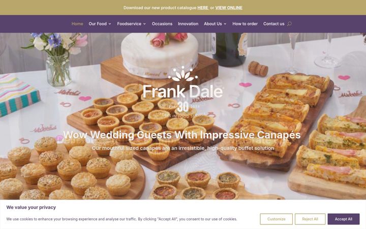 Screenshot of frankdalefoodservice.co.uk