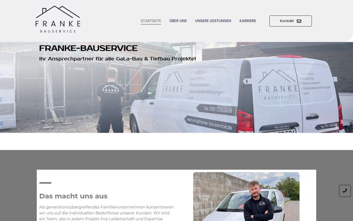 Screenshot von franke-bauservice.de
