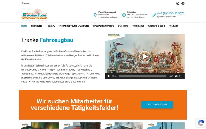 Screenshot of franke-fahrzeugbau.com