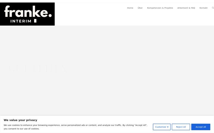 Screenshot of franke-interim.de