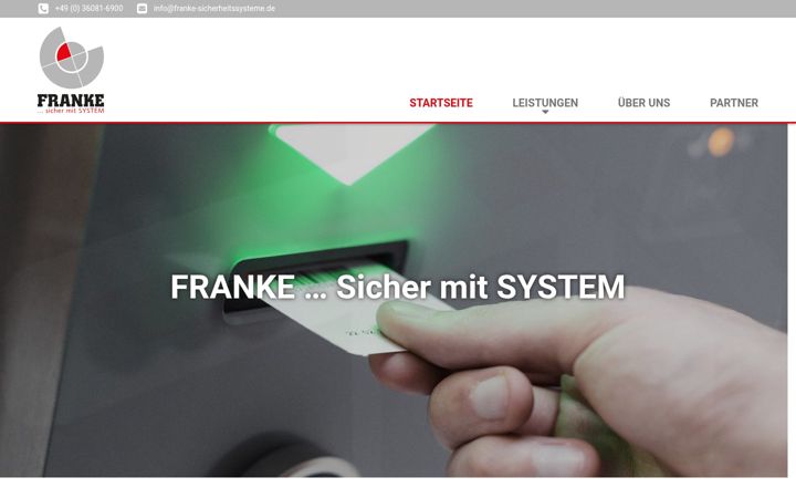 Ekraanipilt saidist franke-sicherheitssysteme.com