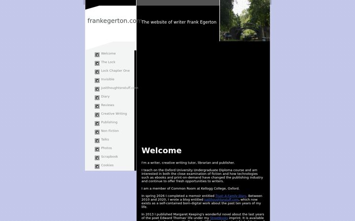 Screenshot of frankegerton.com