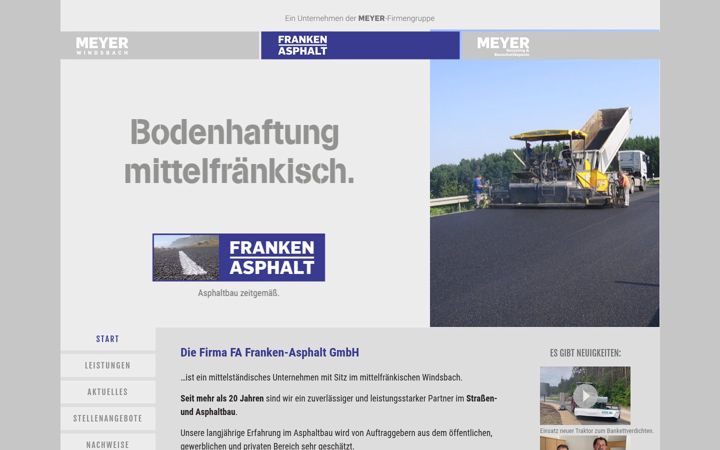 Screenshot of franken-asphalt.de