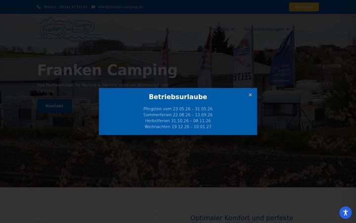 Screenshot of franken-camping.de