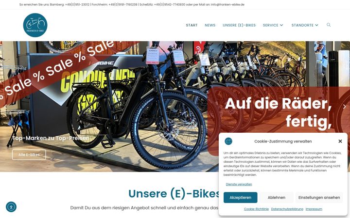 Skærmbillede af franken-ebike.de