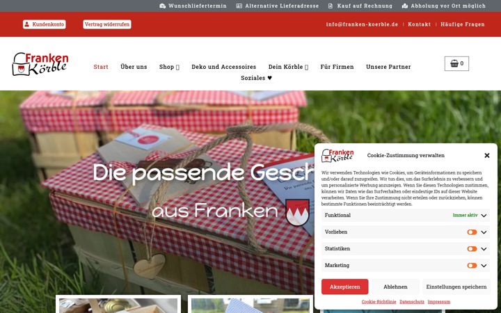 Skærmbillede af franken-koerble.de
