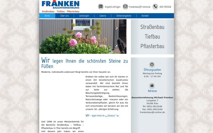 Zrzut ekranu frankenbau-trier.de