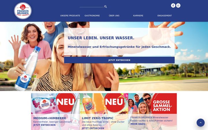 Zrzut ekranu frankenbrunnen.de