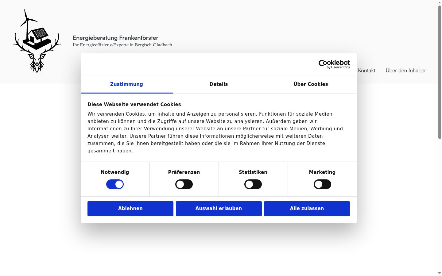 Zrzut ekranu banera zgody wyświetlanego przed jakąkolwiek interakcją