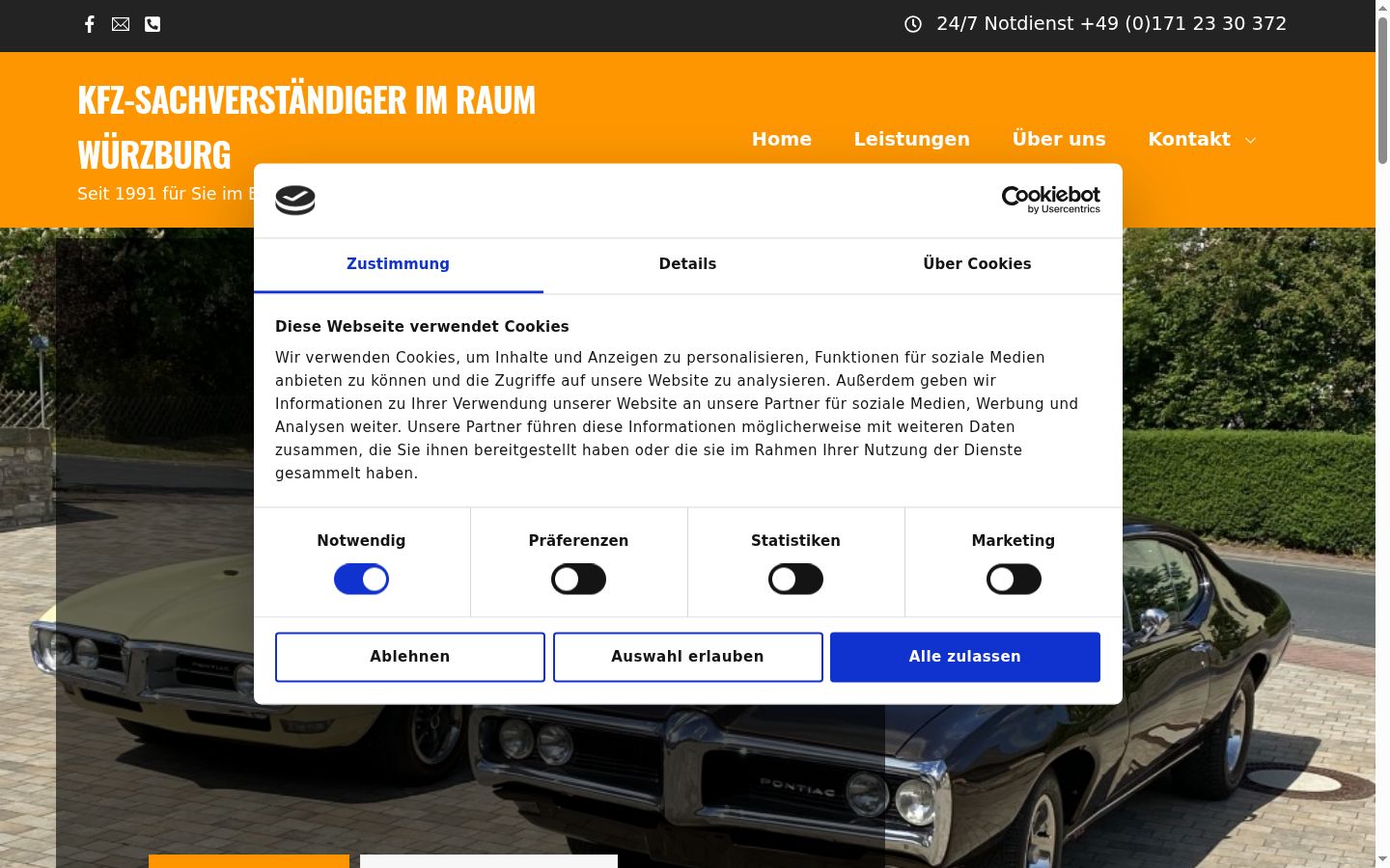 Posnetek zaslona pasice za privolitev, prikazane pred kakršno koli interakcijo