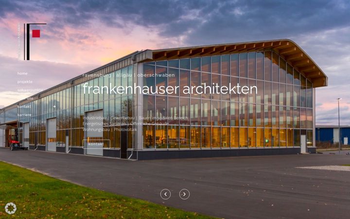 Screenshot of frankenhauser-architekten.de