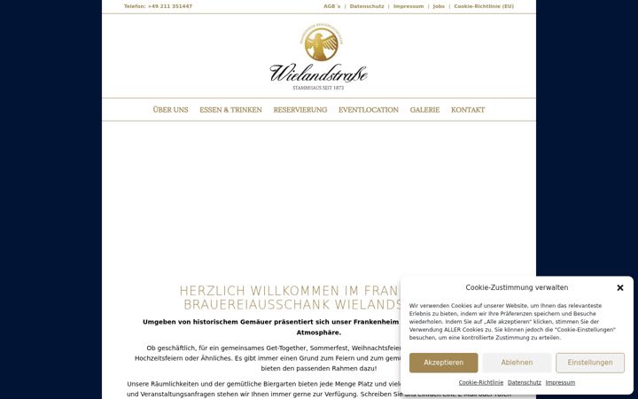 Screenshot of frankenheim-ausschank.com