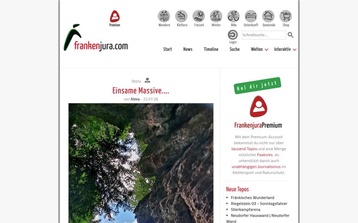 Screenshot of frankenjura.com