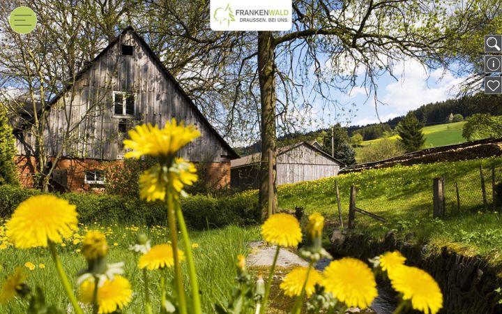 Screenshot of frankenwald-tourismus.de