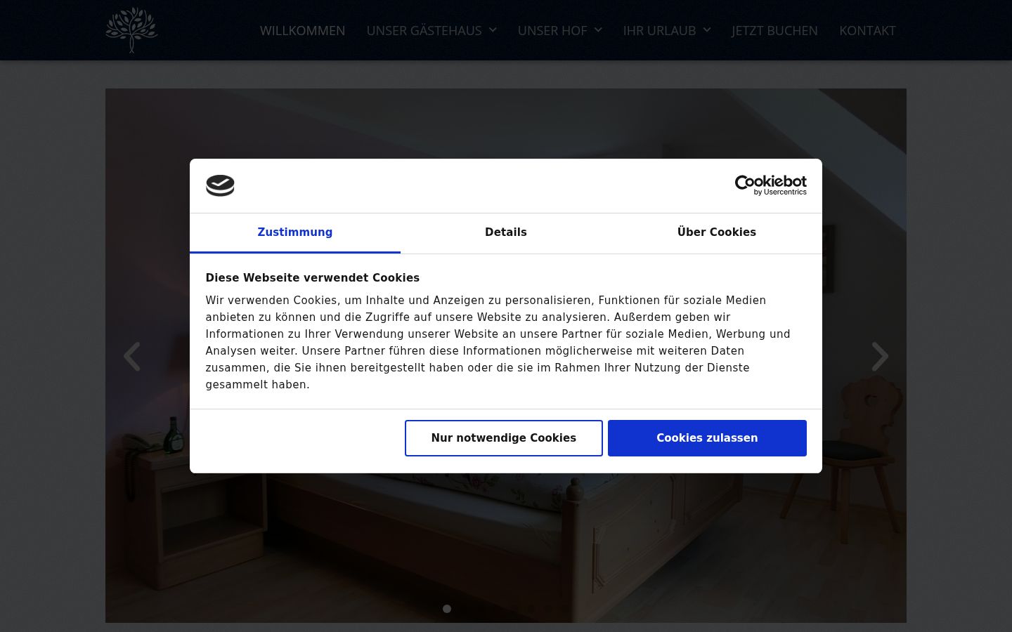Snímka obrazovky banera súhlasu zobrazeného pred akoukoľvek interakciou