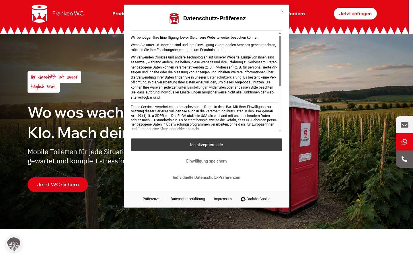 Sutikimo reklamjuostės, rodytos prieš bet kokią sąveiką, ekrano kopija