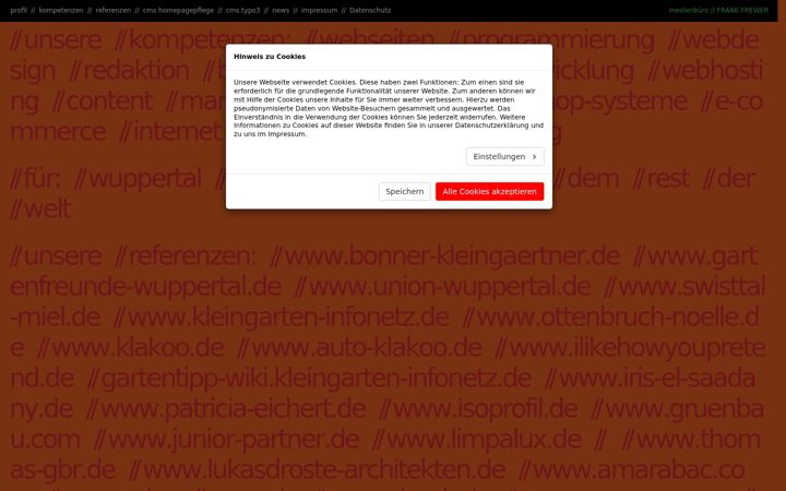 Screenshot of frankfrewer.de