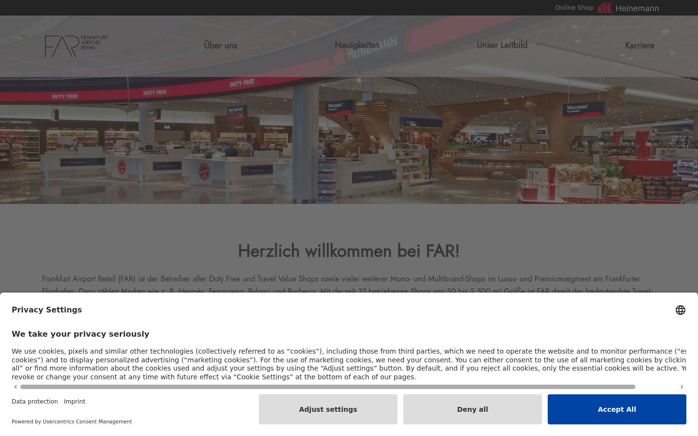 Zrzut ekranu banera zgody wyświetlanego przed jakąkolwiek interakcją