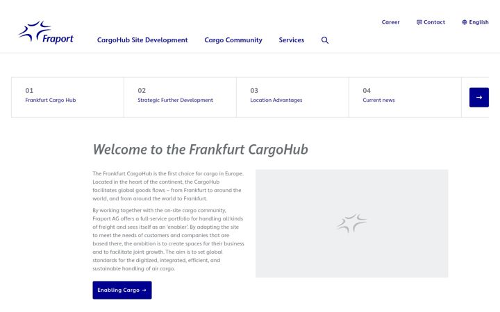 Screenshot of frankfurt-cargohub.com