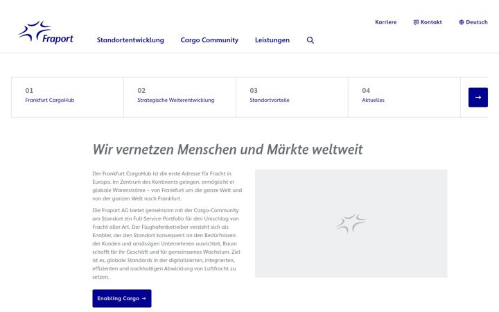 Screenshot of frankfurt-cargohub.de