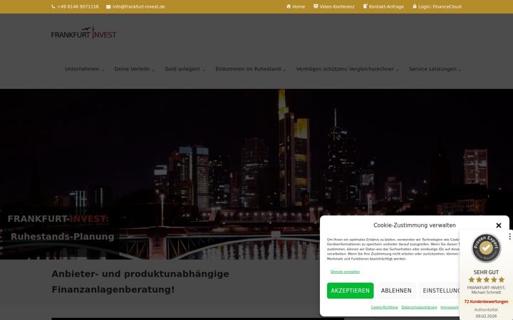 Képernyőkép: frankfurt-invest.de