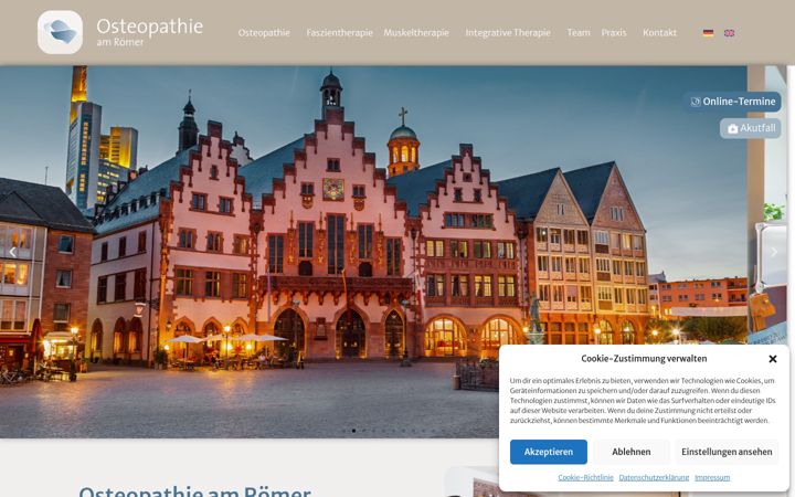 Képernyőkép: frankfurt-osteopathie.de