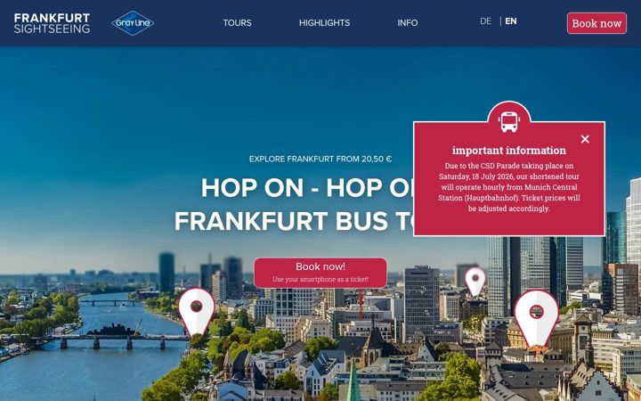 Snímek obrazovky frankfurt-sightseeing.com