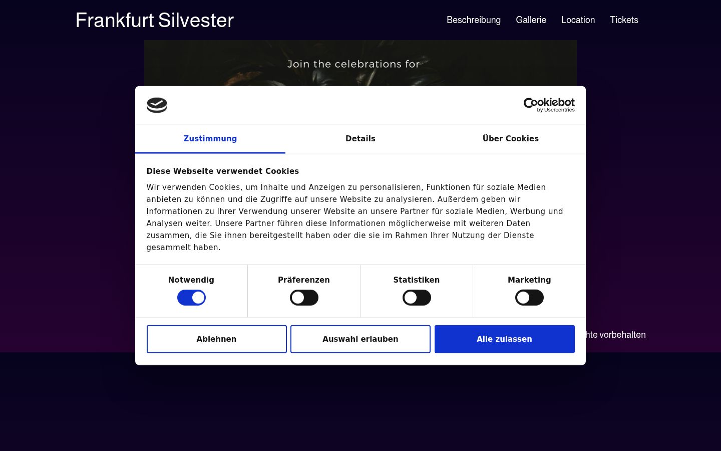 Snímka obrazovky banera súhlasu zobrazeného pred akoukoľvek interakciou