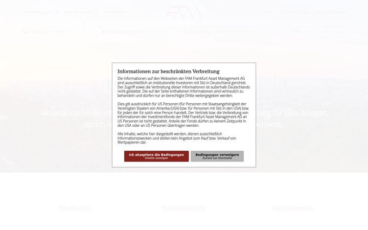 Screenshot of frankfurtasset.com