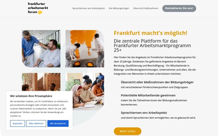 Ekrānuzņēmums no frankfurter-arbeitsmarkt-forum.de