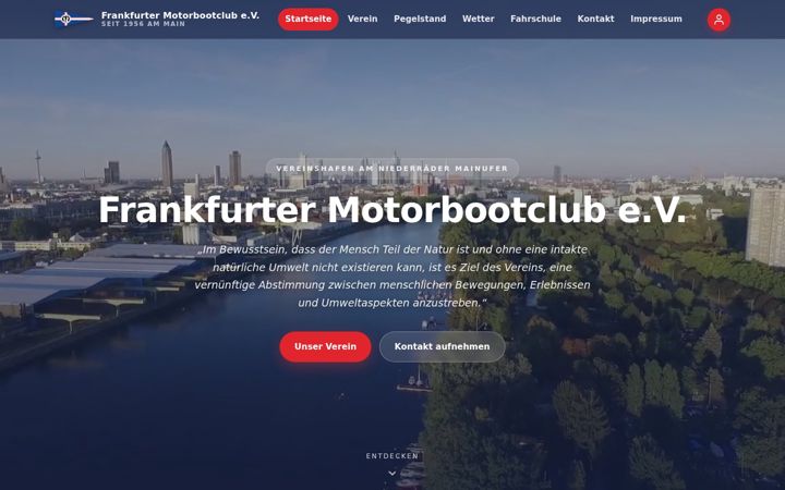 Ekrānuzņēmums no frankfurter-motorbootclub.de
