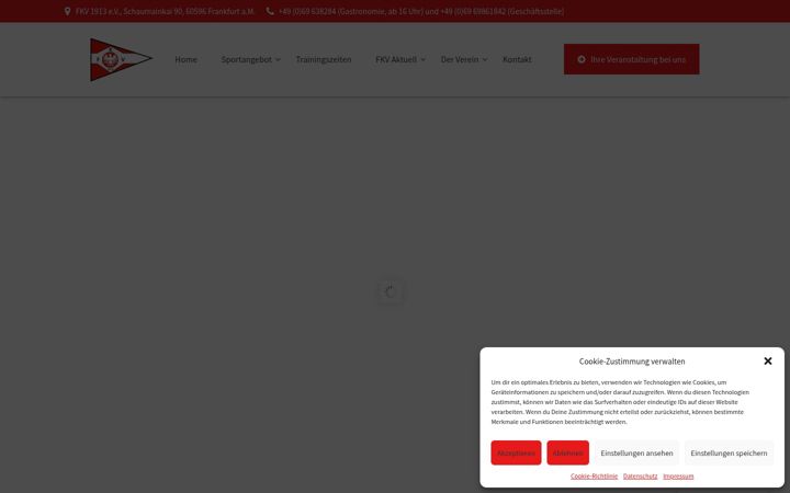 Captura de ecrã de frankfurtkanu.de