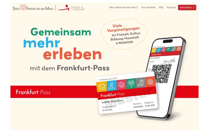 Screenshot of frankfurtpass.de