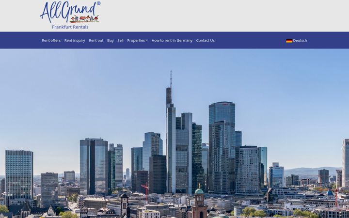 Screenshot of frankfurtrentals.de