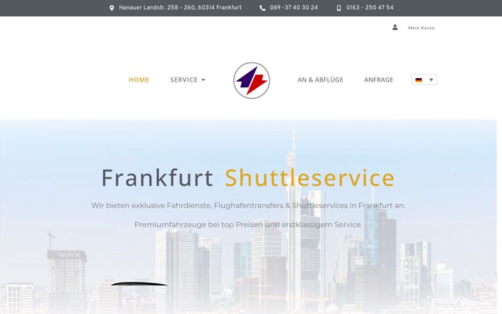 Screenshot of frankfurtshuttleservice.de