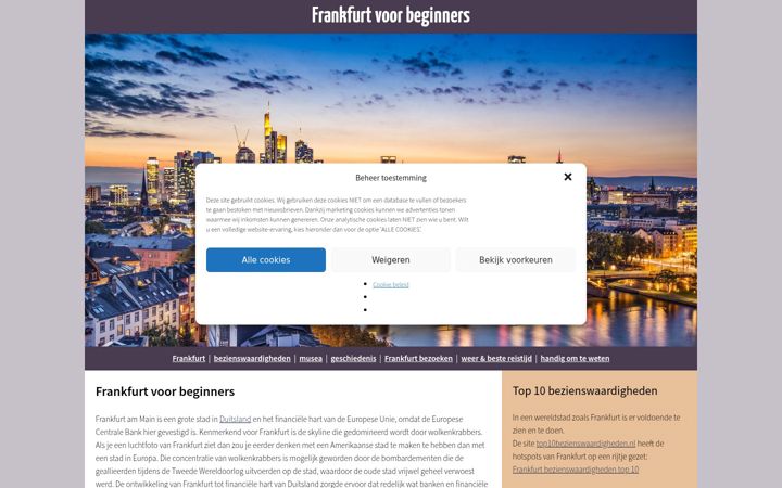 Screenshot of frankfurtvoorbeginners.nl