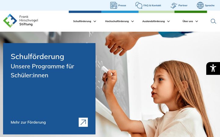 Екранна снимка на frankhirschvogelstiftung.de