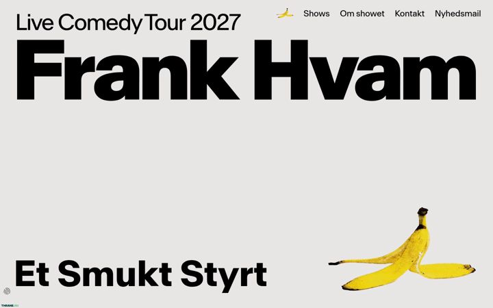 Screenshot of frankhvam.dk