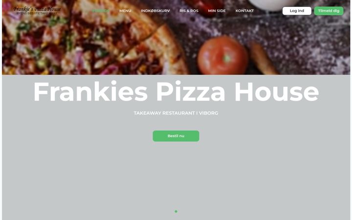 Screenshot of frankiespizzahouse.dk