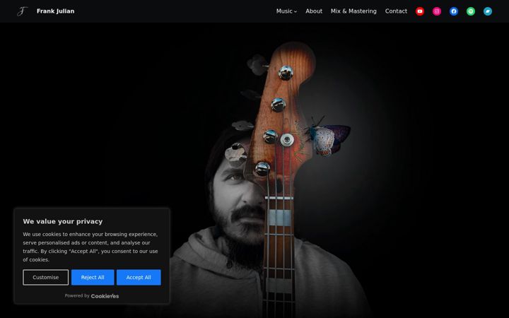 Screenshot of frankjulian.altervista.org