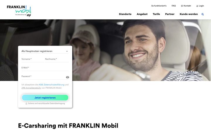 Captura de ecrã de franklin-mobil.de
